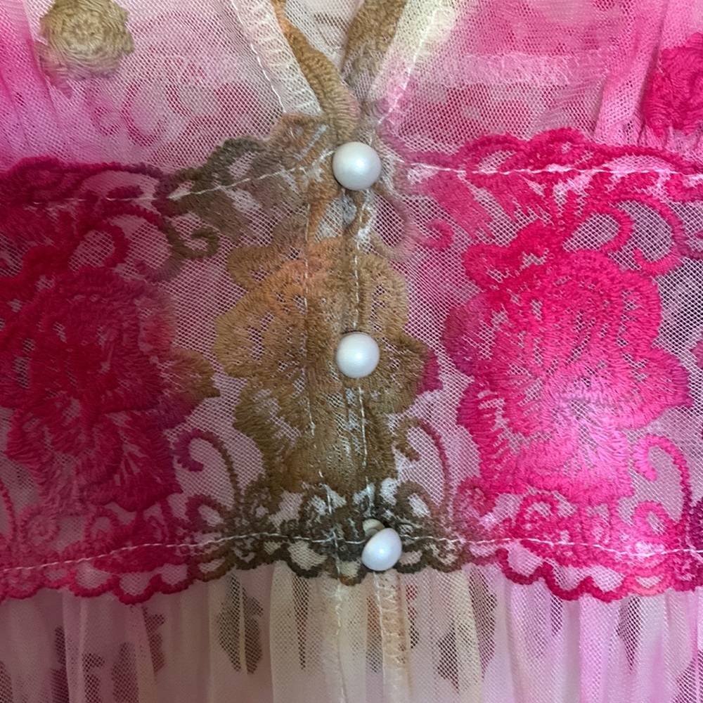 Maxi ice tie dyed lace robe duster - Picture 8 of 13